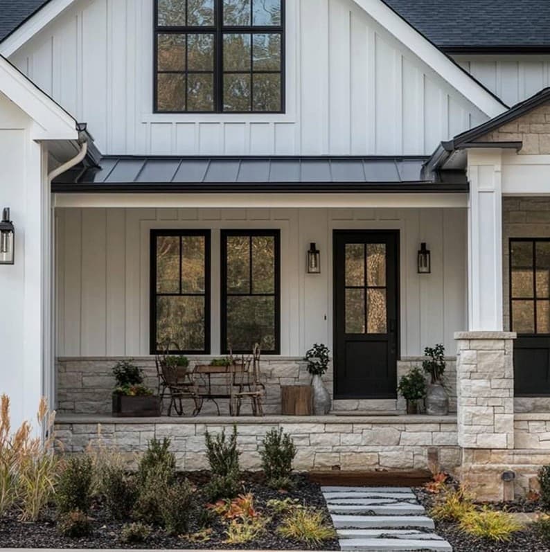 Vertical board-and-batten style siding