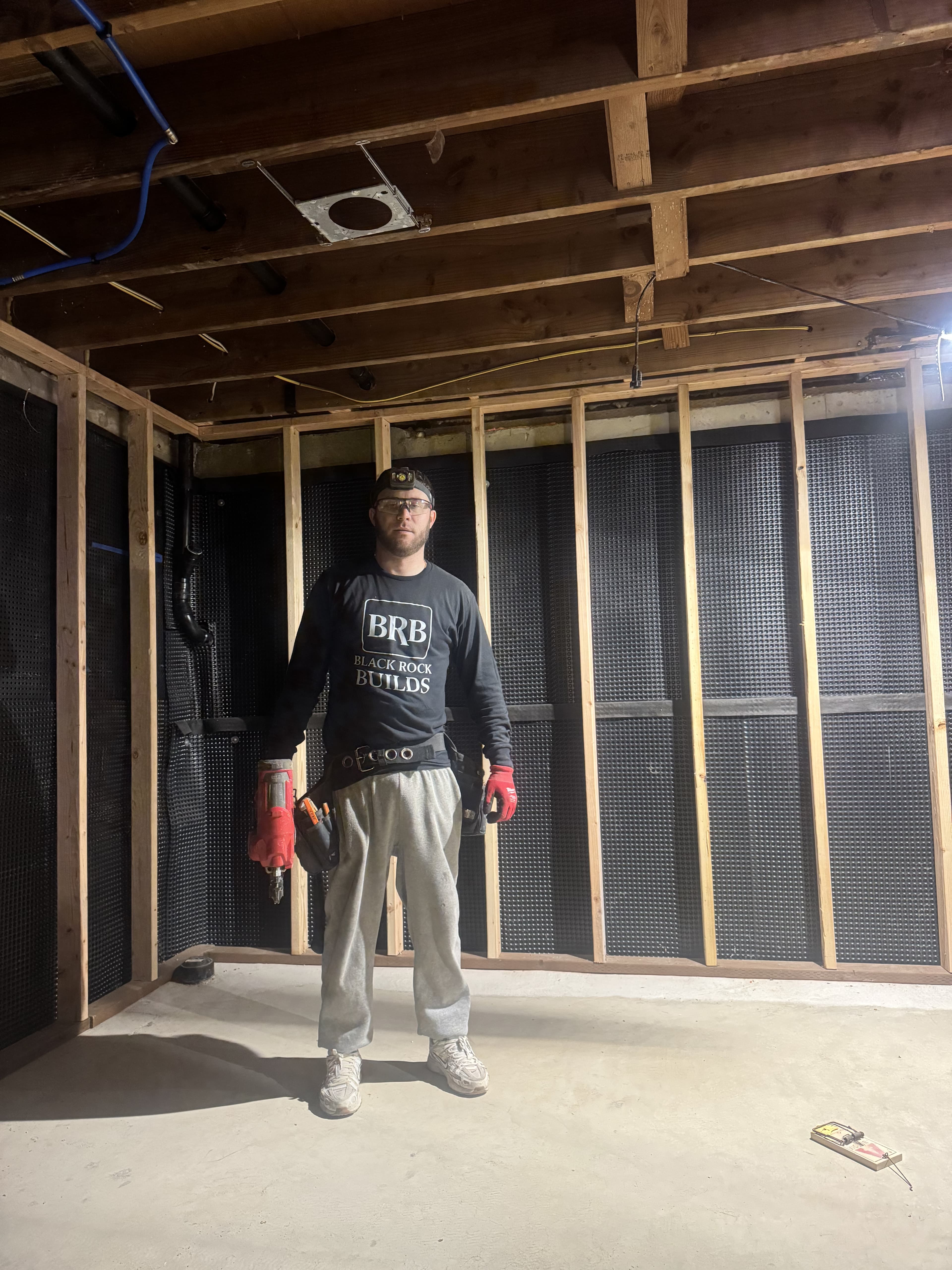 Roof deck and underlayment during installation